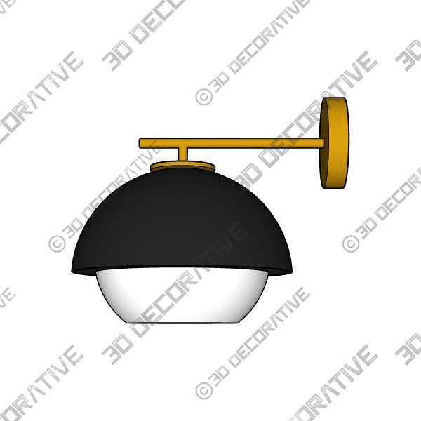 GFURN™ Catalina Wall Lamp - Black - 3D Decorative