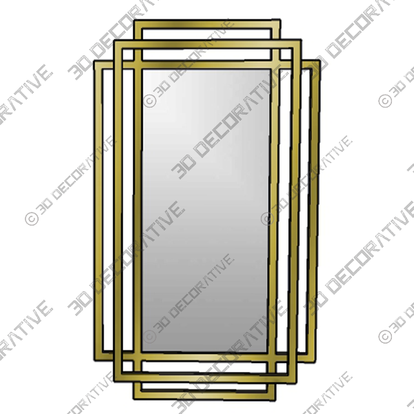 Gilded Art Square Decorative MirrorĀ - 3D Decorative