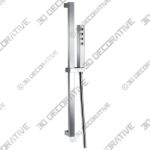 H2Okinetic® Single-Setting Slide Bar Hand Shower In Lumicoat Chrome - 3D Decorative