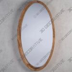 Mirror-4.jpg Heritage Mango Wood Oval Mirror - 3D Decorative