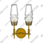 Light-2-4-2.jpg High Bright Aged Brass Wall SconceĀ - 3D Decorative