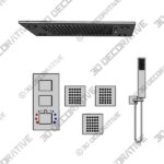 Shower-System-2-4-1.jpg High-End Thermostatic Shower System with LED Waterfall Rainfall Shower Head RB1123 - 3D Decorative