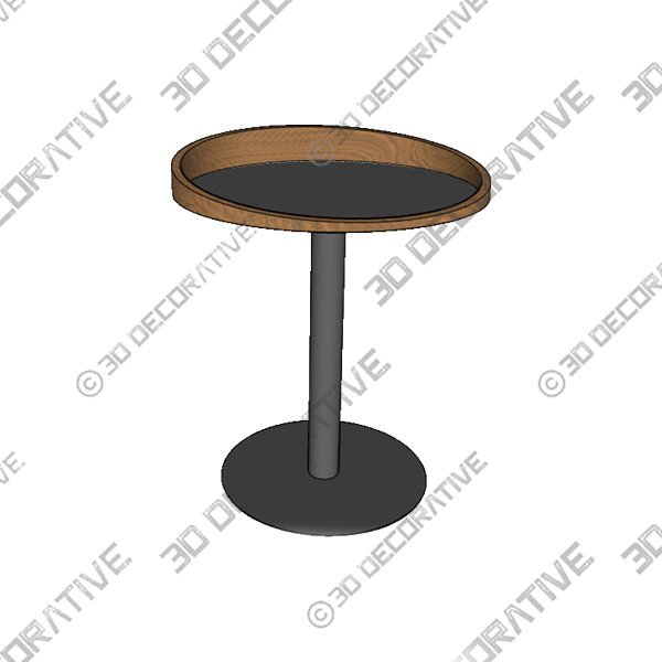 Hileman Tray Top Pedestal End TableĀ - 3D Decorative