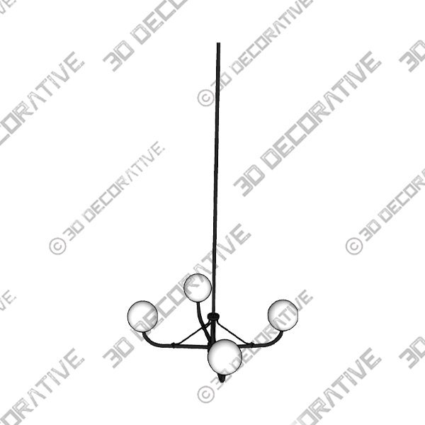 Irving 4-Light Chandelier - 3D Decorative