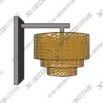 JANXLE Rattan Wall Sconce Light Vintage Wall Lamp - 3D Decorative