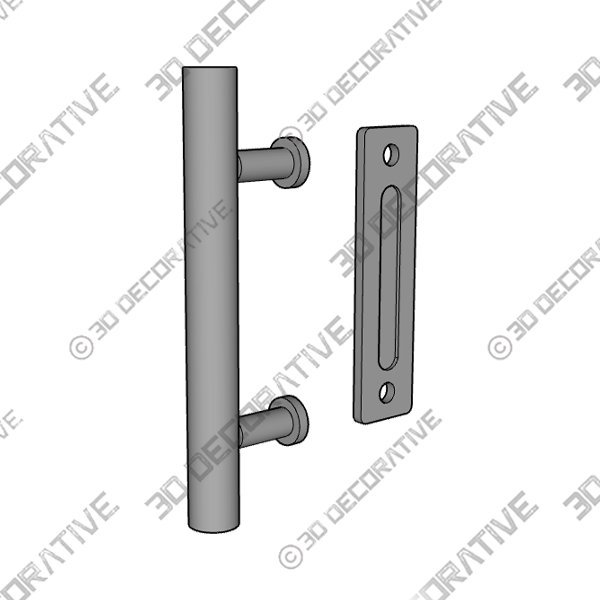 LAZ Sliding Barn Door Handle/PullĀ - 3D Decorative