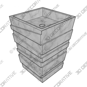 Marble Pedestal Wash Basin - 3D Decorative