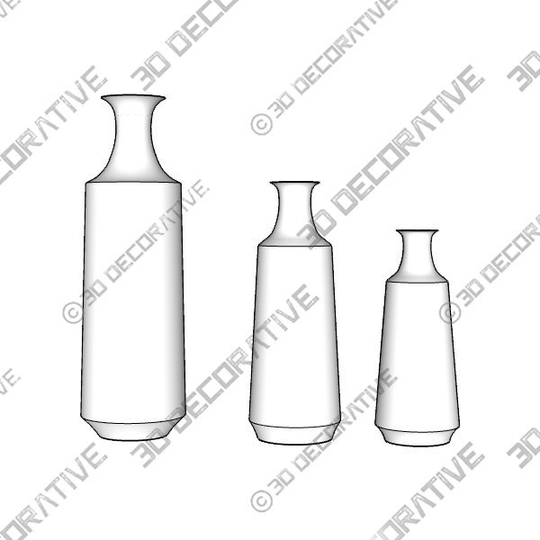 Vase-2-1-3.jpg Marchmont 3 Piece Metal Vases Set - 3D Decorative