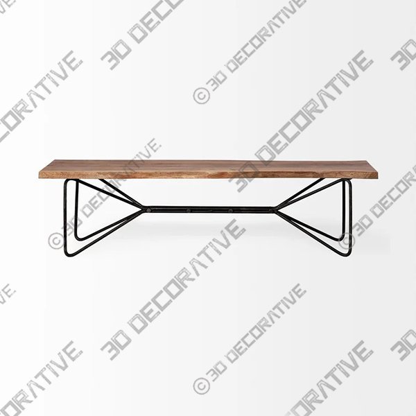 Margaret Wood Bench - 3D Decorative