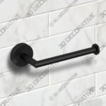Matte Black Toilet Paper Holder - 3D Decorative