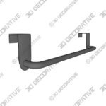 mDesign Kitchen Over Cabinet Metal Hand Towel Bar, 9.75″ Wide - 3D Decorative