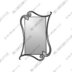Metal Wall Mirror - 3D Decorative