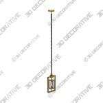 Pendant-3-18.jpg Milhouse 1 – Light Brushed Gold Pendant - 3D Decorative