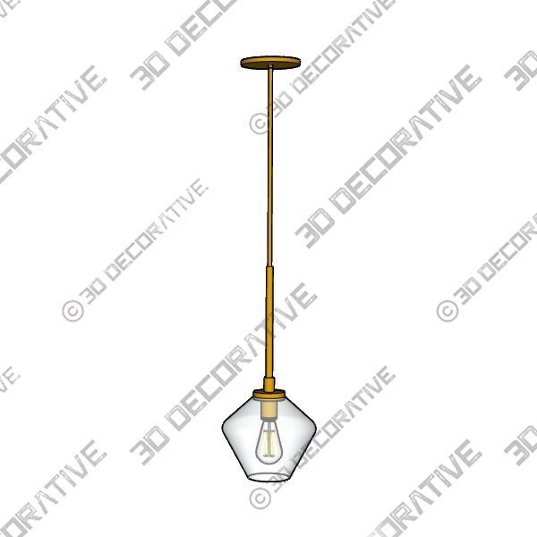 Modern Simple Glass Pendant Light Bedroom Bar XG-9229 - 3D Decorative