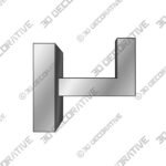 Modern Square Wall Mounted Chrome Bathroom Hook - 3D Decorative