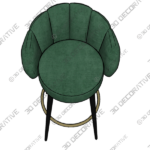 Modern Velvet Bar Chairs - 3D Decorative