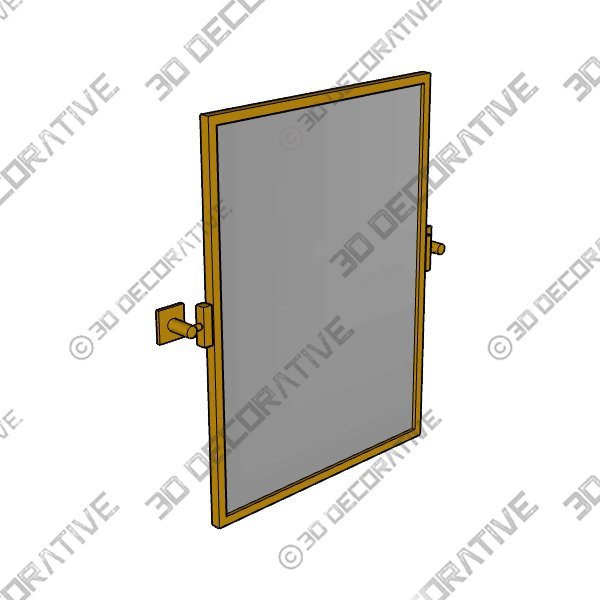 MOON MIRROR Gold Pivot Mirror, 22×30 Gold Mirror for Bathroom - 3D Decorative