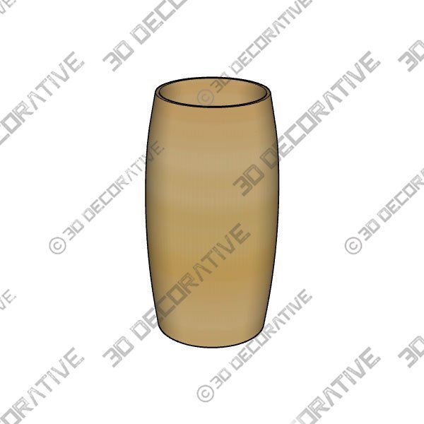 Natural Teak Hand Crafted Wood Vase – 9″ - 3D Decorative