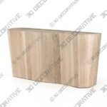 Natural Wood Console Table - 3D Decorative
