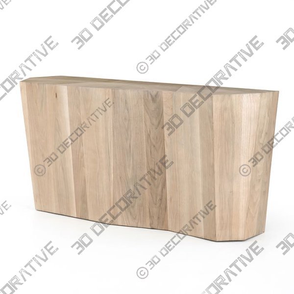 Natural Wood Console Table - 3D Decorative