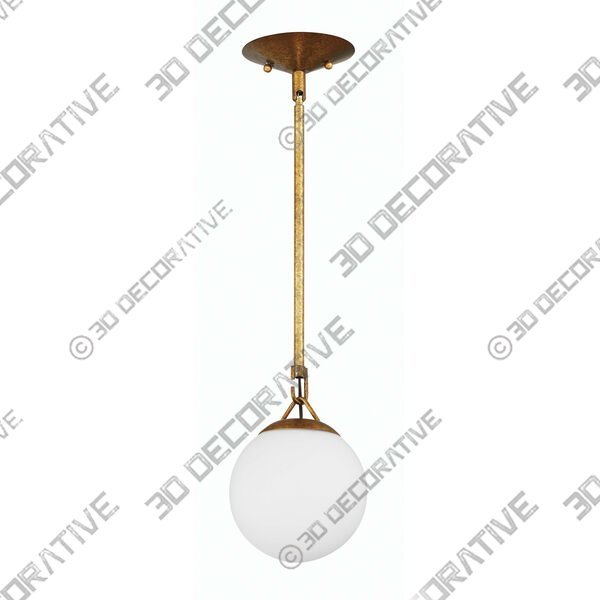 Orion Patina Aged Brass 6-Inch One-Light Mini Pendant - 3D Decorative