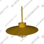 Penny Large Burnished Brass Pendant Light - 3D Decorative
