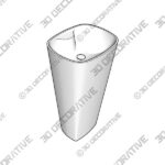 Sink-4-1.jpg PL1814WH Fine Fixtures 33” Tall Ceramic Rectangular Pedestal Bathroom Sink with Overflow - 3D Decorative