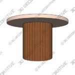 2_600x600-54-4.jpg Plank Table Rounded Lacquer Top Wood Base walnut - 3D Decorative