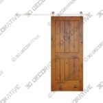 Door-1-2-3.jpg Prefinished Interior Knotty Alder 2 Panel V-Groove Barn Door, Stainless - 3D Decorative