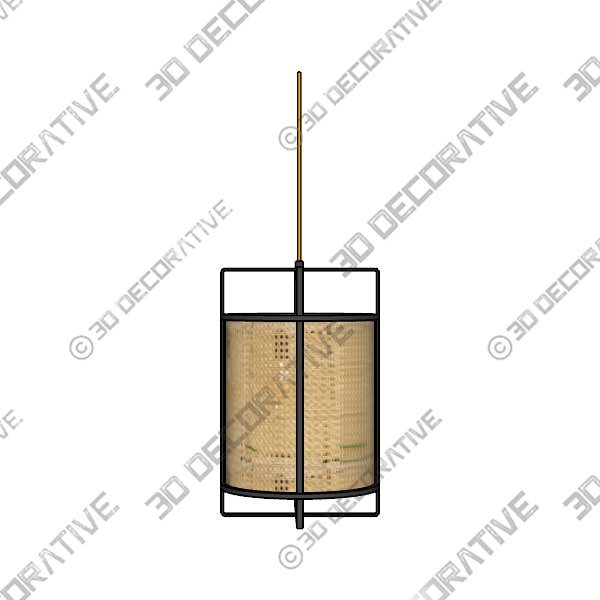 Rattan Boho Pendant Light Lamp ModernĀ - 3D Decorative