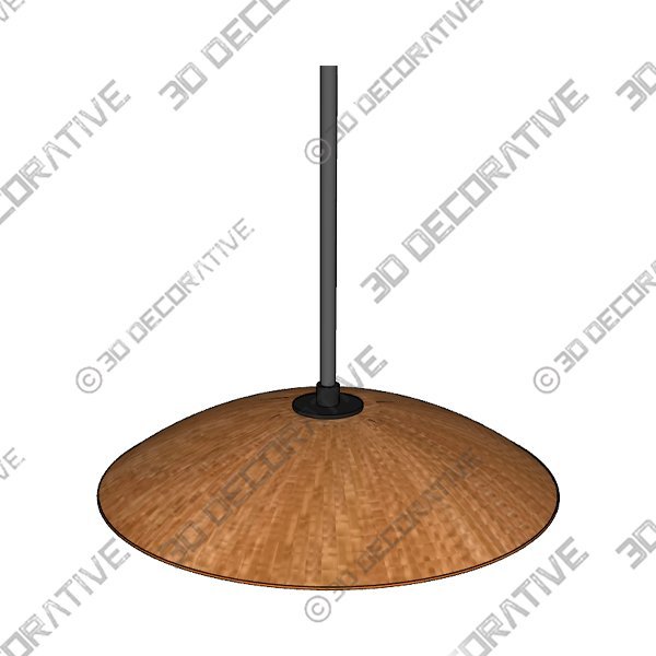 Rattan Pendant Light Fixture, Bamboo Lamp Shade Dining Chandeliers - 3D Decorative