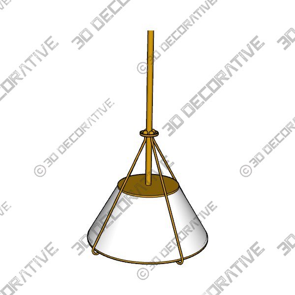 Remi Black Conical Pendant Light - 3D Decorative