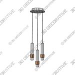 Pendant-2-54.jpg Reveal 11 Inch 3 Light LED Multi Light Pendant by ET2 Lighting - 3D Decorative