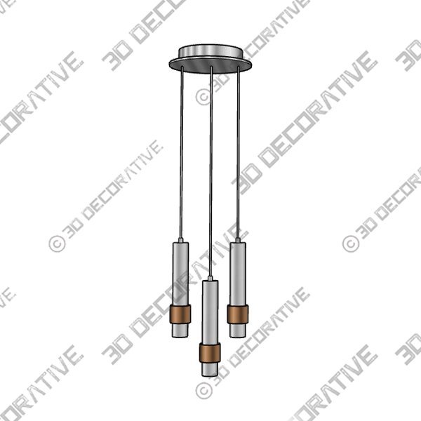 Reveal 11 Inch 3 Light LED Multi Light Pendant by ET2 Lighting - 3D Decorative