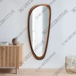 4_600X600-111-2.jpg Rustic Asymmetrical Mirror Full Length Wall Mirror Wood Frame in Walnut - 3D Decorative
