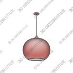 Safavieh Sabine Pendant Light Lamp in Copper - 3D Decorative