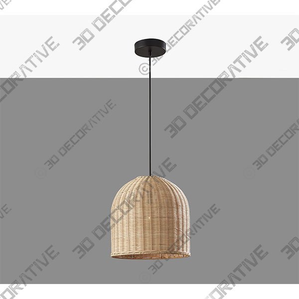 Silvia Handwoven Rattan Pendant - 3D Decorative