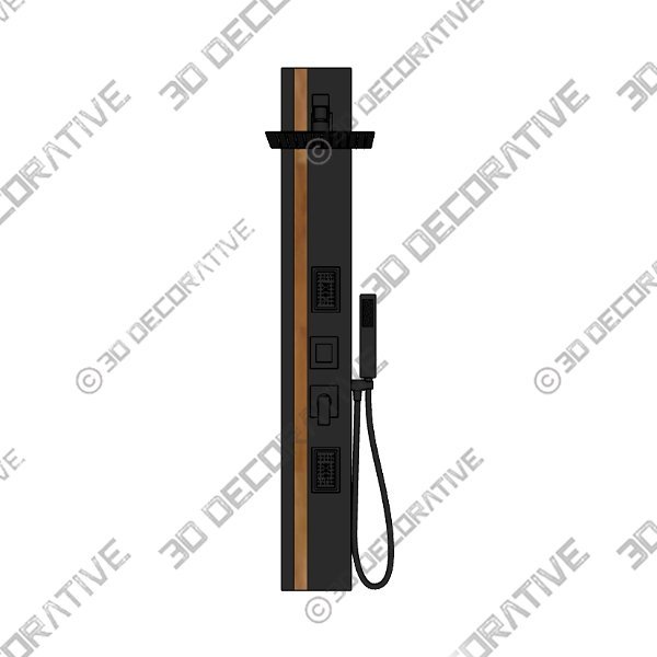 SP0140 59″ Shower Panel with Adjustable Shower Head - 3D Decorative