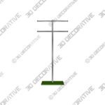 Steel and Resin Green Towel Rack - 3D Decorative