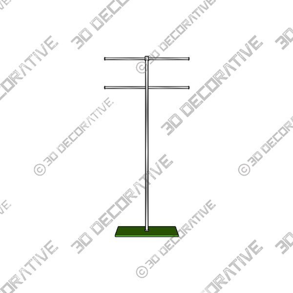 Steel and Resin Green Towel Rack - 3D Decorative