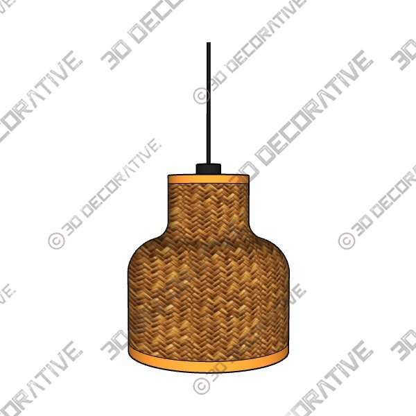 Light-1-2.jpg Torchic : Unique handmade Woven Hanging Pendant Light, Natural/Bamboo Pendant Light - 3D Decorative