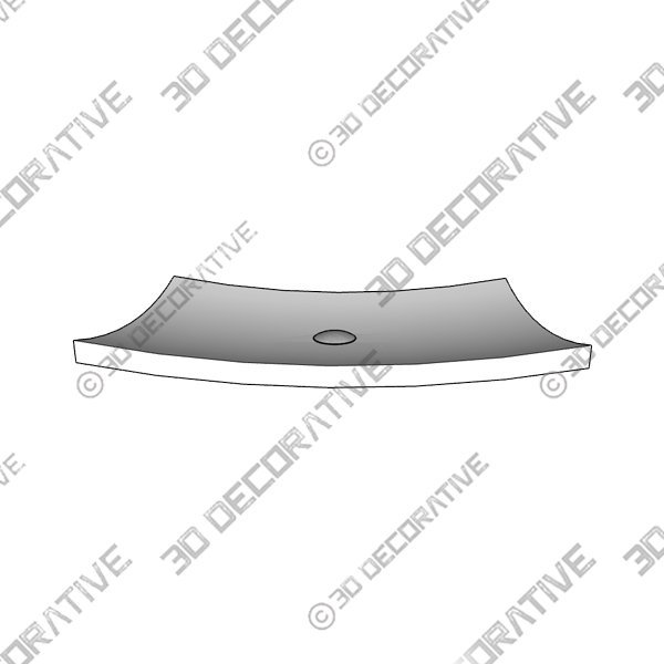 Vitreous China Rectangular Vessel Bathroom SinkĀ - 3D Decorative