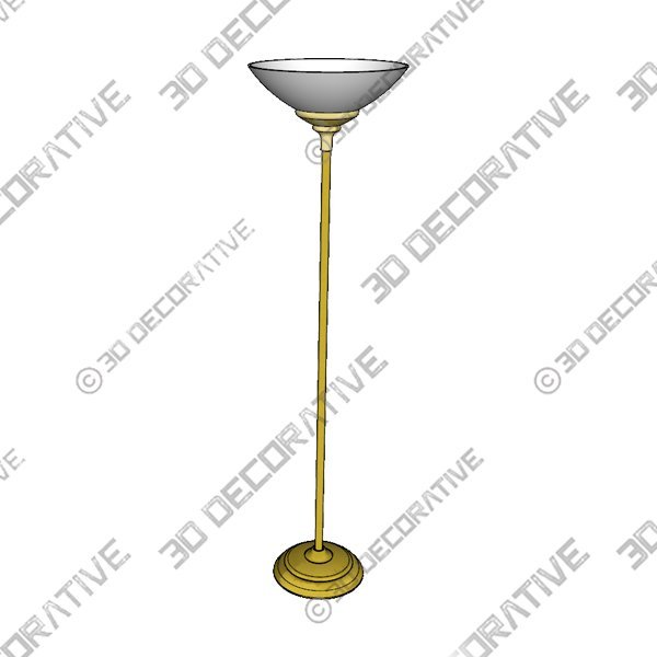 Wendelgard 71″ Torchiere Floor Lamp - 3D Decorative