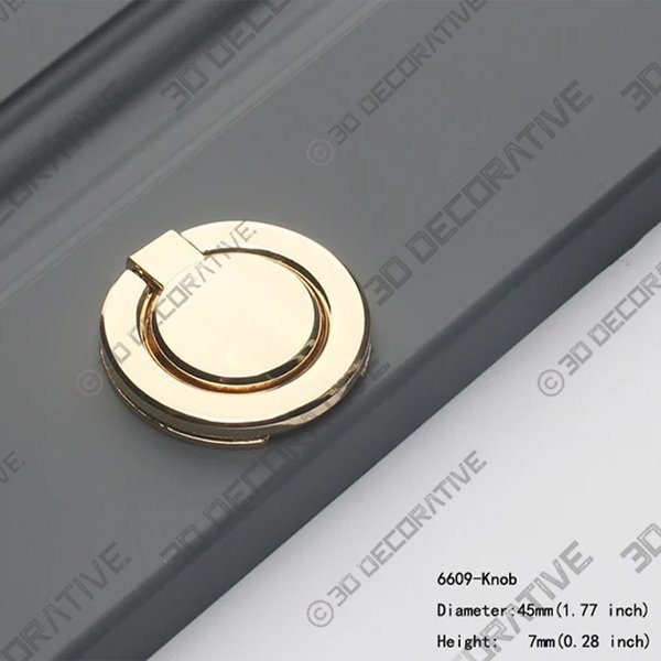 Xiedeai Zinc Alloy Round Shaped Hidden Cabinet Cupboard Pulls - 3D Decorative