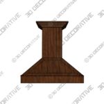 ZLINE Wooden Wall Mount Range Hood In Rustic Light Finish - 3D Decorative