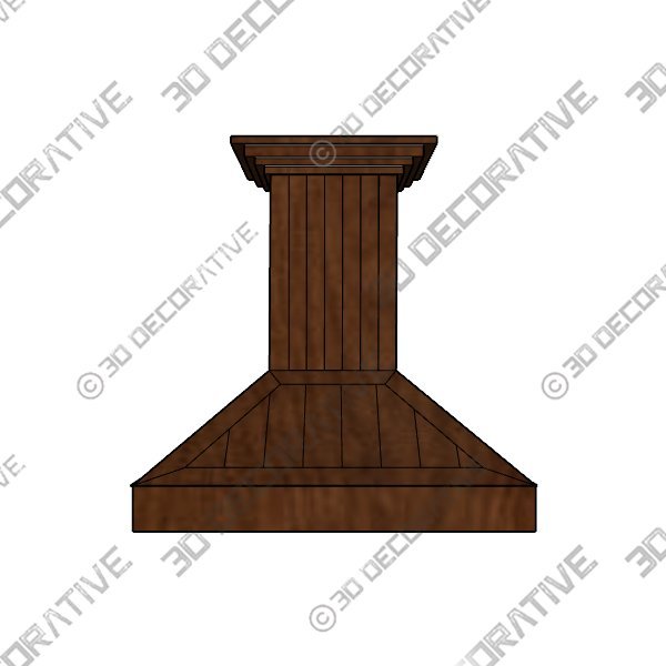 ZLINE Wooden Wall Mount Range Hood In Rustic Light Finish - 3D Decorative