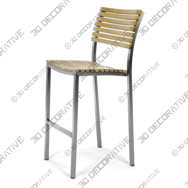 Outdoor Acacia Wood Dining Chairs - 3D Decorative