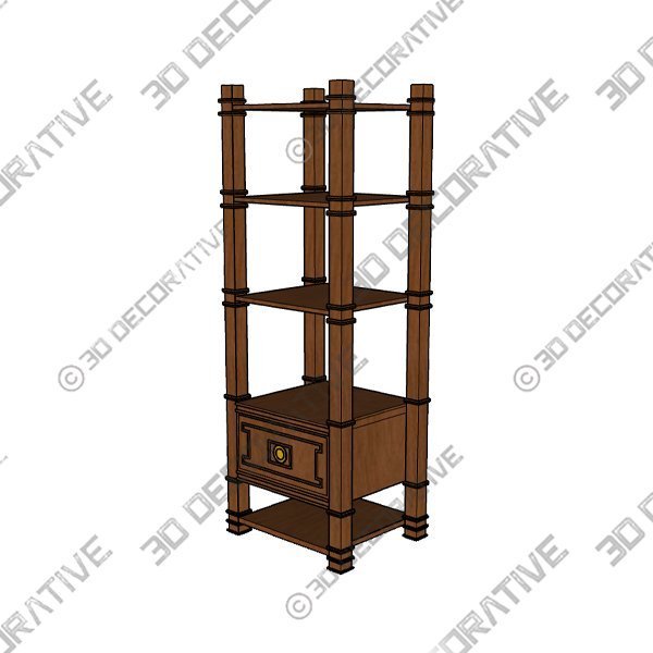 Elegant Pair Of Mahogany Etageres - 3D Decorative