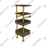 ELEMENTAL CLASSIC STORAGE SET WITH STONE SHELF - 3D Decorative