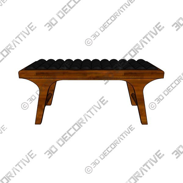 Estes Upholstered Bench - 3D Decorative